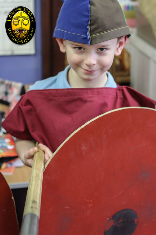 Just try telling this lad he's not having a great day. part of  Viking in school presentation with Loreand Saga.